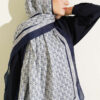 MK Pattern Liva Modal Scarf Navy Blue - الصورة 2