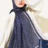 MK Pattern Liva Modal Scarf Navy Blue - Image 2