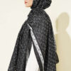 MK Pattern Liva Modal Scarf Black - Imagen 3