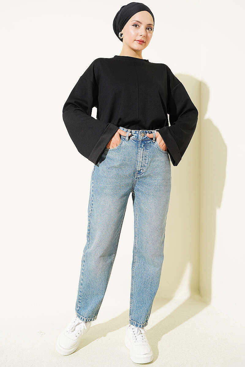 Mom Fit Denim Pants Mid Tinted – Image 2