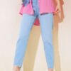 Mom Friend Straight Leg Jeans Ice Blue – Image 2