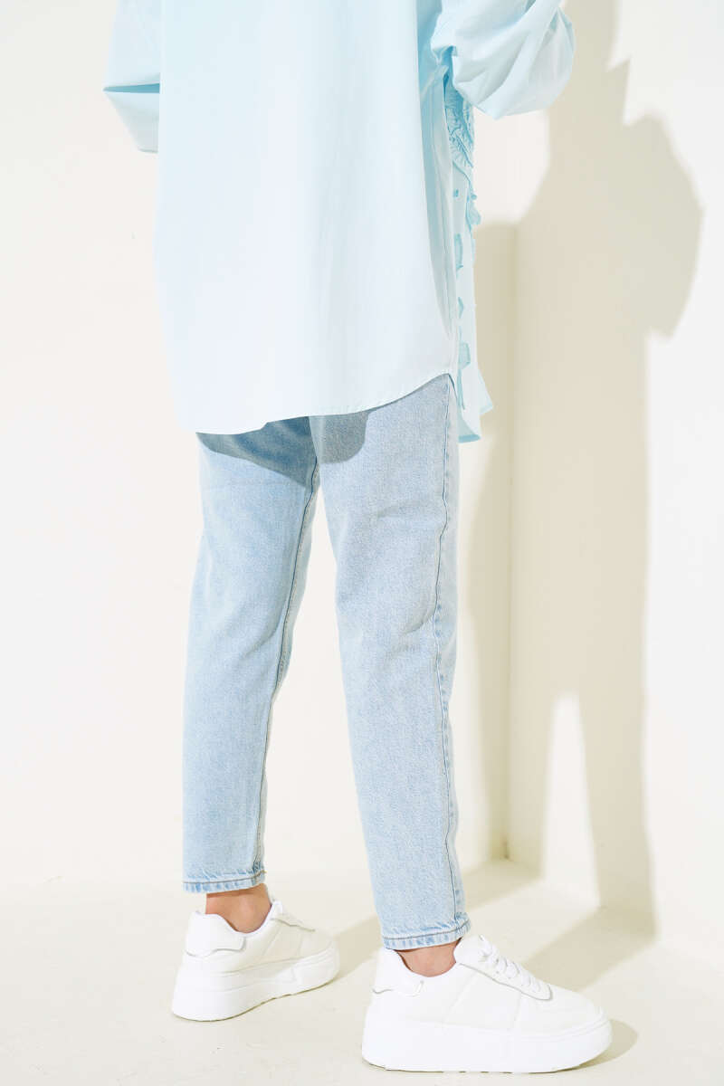 Mom Friend Straight Leg Jeans Snow Wash - immagine 3