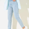 Mom Friend Straight Leg Jeans Snow Wash - immagine 2