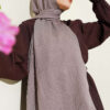 Monogram Pattern Cotton Ayrobin Shawl Slate Grey - immagine 2