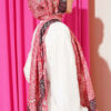 Motif Patterned Soft Shawl Puppy Pink - Imagen 3