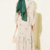 Embroidered Detail Flared Dress Sand Beige - Afbeelding 3