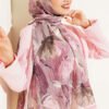 Bamboo Crinkle Shawl with Nilufer Pattern Rose Dust – Image 2