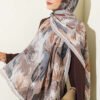 Bamboo Crinkle Shawl with Nilufer Pattern Sand Beige
