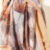 Bamboo Crinkle Shawl with Nilufer Pattern Latte - Afbeelding 4