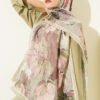Bamboo Crinkle Shawl with Nilufer Pattern Hazel – Bild 5