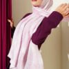Bamboo Crinkle Shawl with Nilufer Pattern Pink