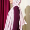 Bamboo Crinkle Shawl with Nilufer Pattern Pink - Image 3