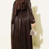 Shoulder Floral Stone Evening Dress Dark Brown - immagine 3