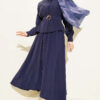 Belted Skirt Set Navy Blue - immagine 5