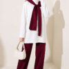 Shoulder Detail Two-Piece Set Cherry