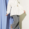 Shoulder Bow Loose Tunic Ecru – Image 2
