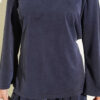 Shoulder Padded Waist-Drawstring Synthetic Two-Piece Set Navy Blue - Imagen 4