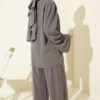 Shoulder Raglan Loose Fit Two-Piece Set Slate Grey - Afbeelding 4