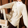 Button-up Knit Cardigan Beige