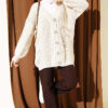 Button-up Knit Cardigan Beige - immagine 2