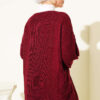 Button-up Knit Cardigan Burgundy - Afbeelding 3