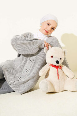 Button-up Knit Cardigan Grey
