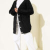 Button-up Knit Cardigan Black - الصورة 2