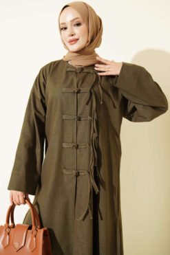 Alternative view of Two-Piece Set with Front Brit Detailing Khaki