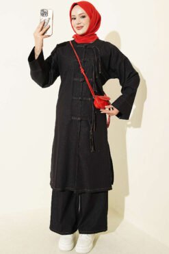 Two-Piece Set with Front Brit Detailing Dark Navy