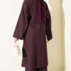 Two-Piece Set with Front Brit Detailing Plum - immagine 3