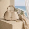 Stitched Front Women's Handbag Beige