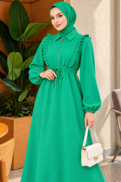 Alternative view of Ruffled Front Zipper Dress Benetton