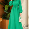Ruffled Front Zipper Dress Benetton - Imagen 3