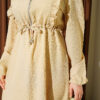Ruffled Front Zipper Dress Sand Beige - الصورة 4