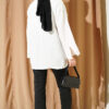 Embroidered Tied Muslin Kimono Ecru - immagine 3