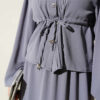Pleated Waist Tunic with Skirt Set Slate Grey - Afbeelding 4