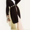 Knit Pattern Detailed Cardigan Dark Brown - immagine 2