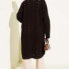Knit Pattern Detailed Cardigan Dark Brown - immagine 3