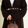 Knit Pattern Detailed Cardigan Dark Brown - immagine 4