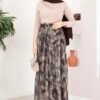 Authentic Patterned Belted Chiffon Skirt Mink – Bild 5