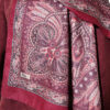 Vintage Patterned Printed Shawl Burgundy - immagine 4