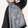 Vintage Patterned Printed Shawl Grey - immagine 2