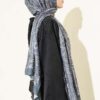 Vintage Patterned Printed Shawl Grey - immagine 3