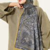 Vintage Patterned Printed Shawl Henna Green - Image 2