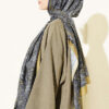 Vintage Patterned Printed Shawl Henna Green - Image 3