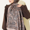 Vintage Patterned Printed Shawl Latte