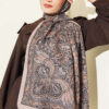 Vintage Patterned Printed Shawl Latte - immagine 2