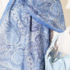 Vintage Patterned Printed Shawl Blue – Image 4