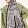 Vintage Patterned Printed Shawl Black – Image 2