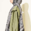 Vintage Patterned Printed Shawl Black – Image 3